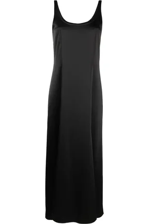 Roberto Collina Round-neck sati-finish dress