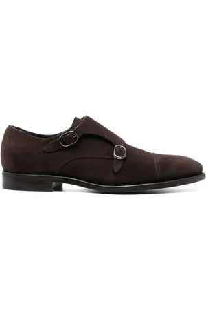 HENDERSON BARACCO Buckled suede monk shoes