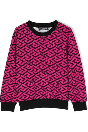 VERSACE Greca-print cotton sweatshirt