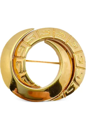 Givenchy 1980s Interlocking Circle Logo brooch