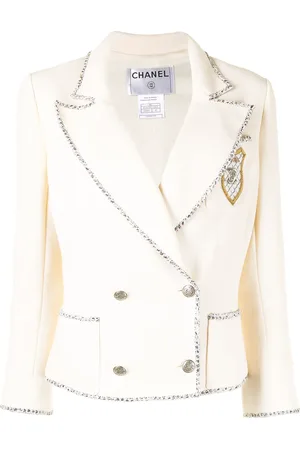 CHANEL 2005 crest double-breasted jacket
