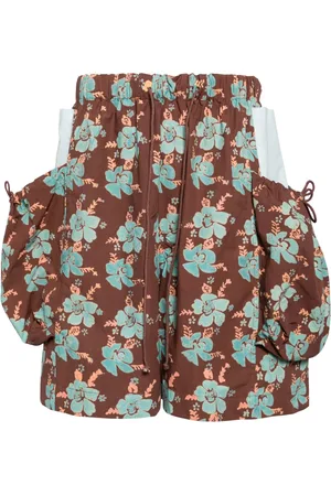 Story Floral-print organic cotton shorts