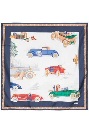 Gucci Automobile-print silk scarf