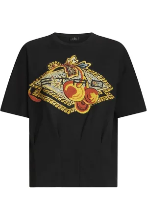 Etro Logo-appliqué cotton T-shirt