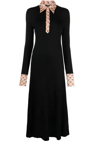 Etro Floral-trim jersey shirtdress