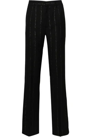 Alessandra Rich Lurex pinstriped trousers