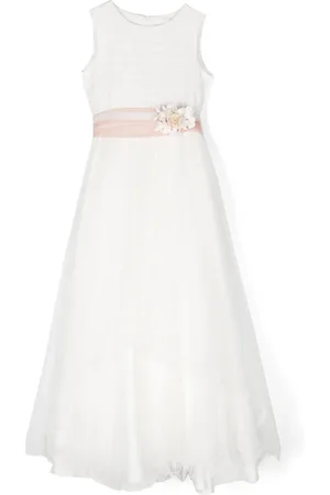Mimilù Floral-appliqué long dress