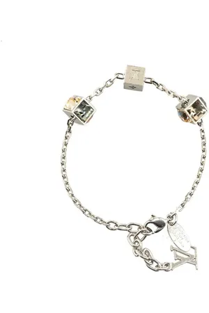 LOUIS VUITTON 2013 Plated Crystal Gamble Station Bracelet costume bracelet