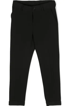 VERSACE Logo-print straight-leg trousers