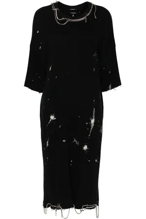 R13 Chain-embellished midi dress