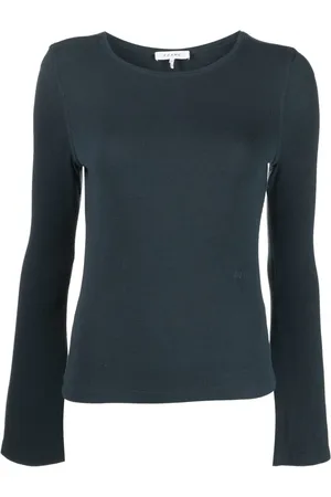 Frame Ribbed bell-sleeve top