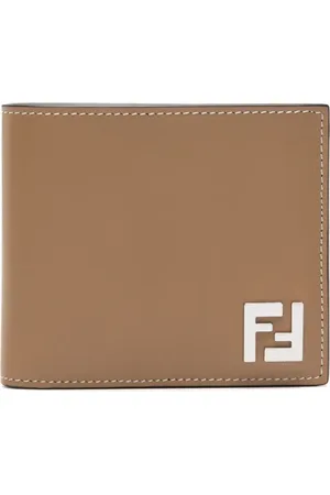 Fendi FF logo-plaque leather wallet