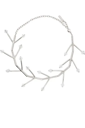 Hugo Kreit Wishbone crystal-embellished necklace