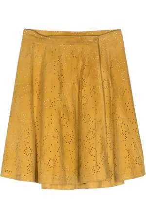Alaïa 1980s suede wrap skirt