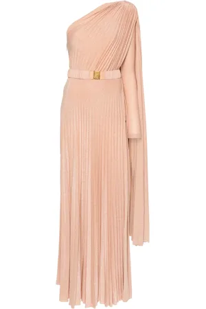 Elisabetta Franchi One-shoulder pleated gown