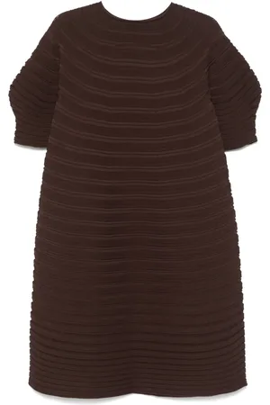 PLEATS PLEASE ISSEY MIYAKE Mushroom-knit midi dress