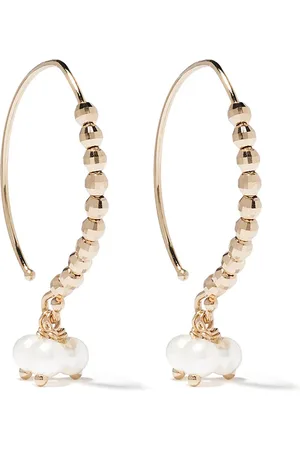 Mizuki 14kt yellow Sea of Beauty Akoya pearl hook earrings