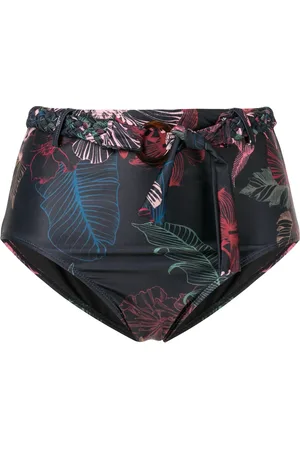 Duskii Fleur belted high-waisted bottoms