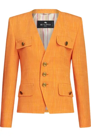 Etro Slub-effect single-breasted jacket