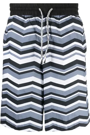 Emporio Armani Zigzag-print cotton track pants