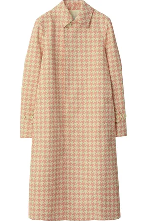 Burberry Check-pattern long coat