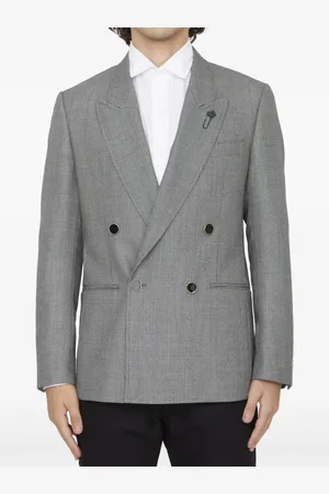 LARDINI Double-breasted wool jacket