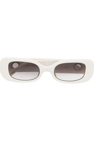 Linda Farrow Eyelet-embellished oval-frame sunglasses