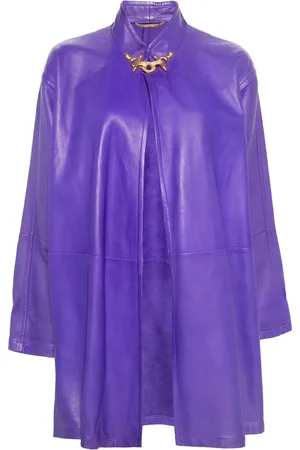 Gianfranco Ferré 1980s open-front leather coat