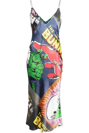 Natasha Zinko Comics-print slip dress