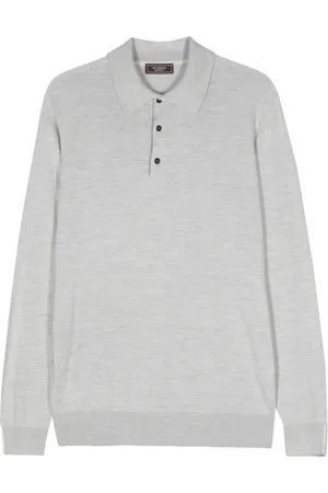 PESERICO SIGN Mélange longsleeved polo shirt