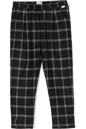 Il gufo Plaid-check tapered trousers