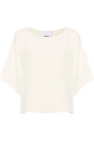 ERIKA CAVALLINI Boat-neck crepe blouse