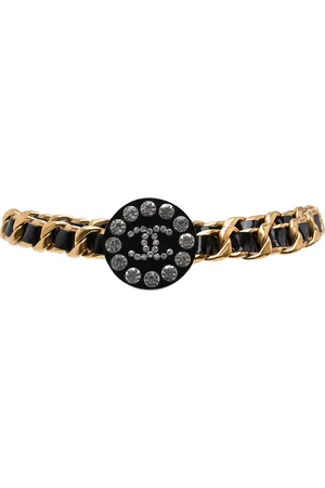CHANEL 1980-1990s CC rhinestone-embellished belt