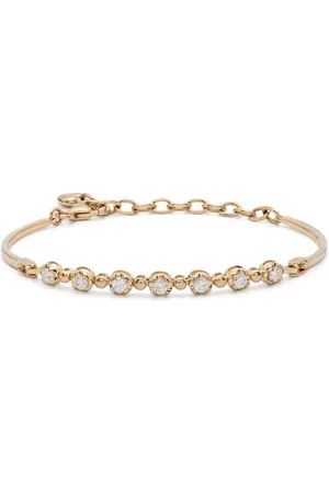 Dana Rebecca Designs 14kt yellow large Poppy Rae Pebble Row diamond bracelet