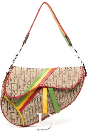 Dior 1990-2000s Rasta Trotter Saddle shoulder bag