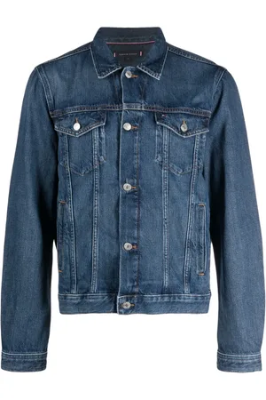 Tommy Hilfiger Logo-embroidered cotton denim jacket