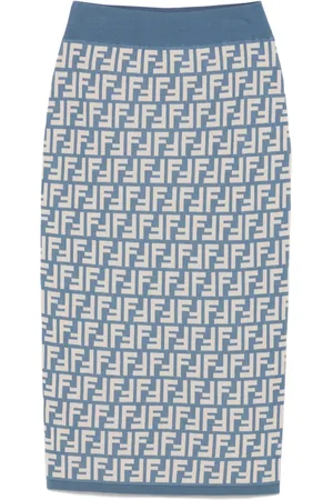 Fendi FF-jacquard midi skirt