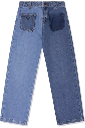 Emporio Armani Logo-plaque straight-leg jeans