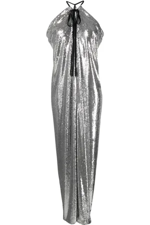 Serafini Halterneck sequined maxi dress