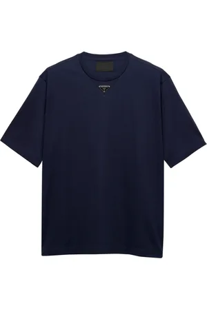 Prada Enamel triangle-logo cotton T-shirt