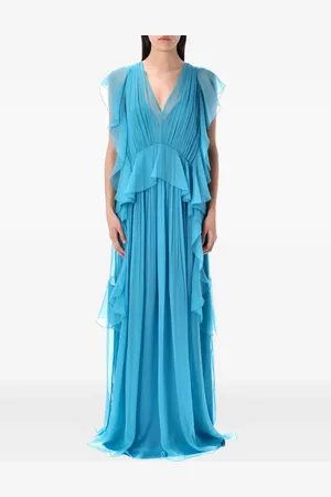 Alberta Ferretti Ruffle-detail maxi dress