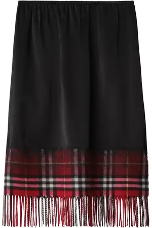 Burberry Fringed midi skirt