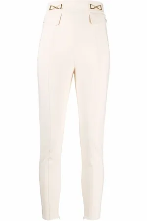 Elisabetta Franchi Horsebit-detail high-waist trousers