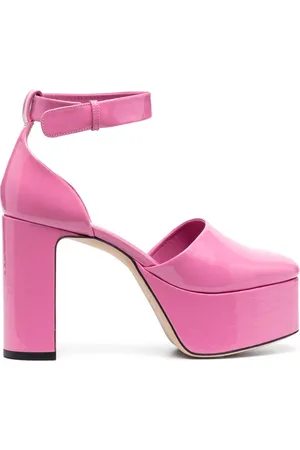 By Far Barb 120mm platform pumps