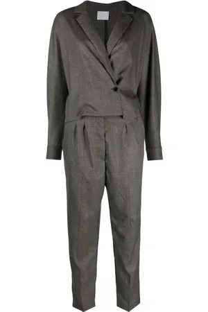 ..,MERCI Notched-lapel long-sleeve jumpsuit