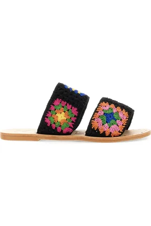 MANEBI Cotton crochet sandals