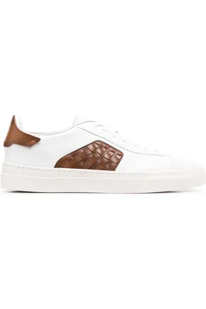 santoni Panelled low-top sneakers