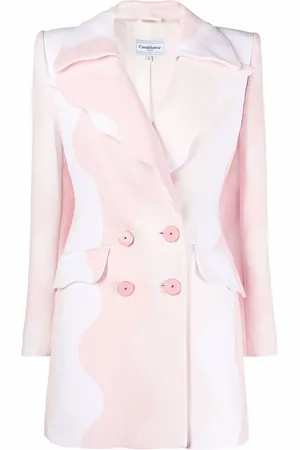 Casablanca Wave-patteern double-breasted blazer