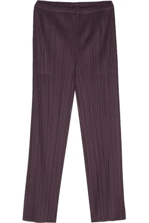 PLEATS PLEASE ISSEY MIYAKE January pliss?? straight-leg trousers