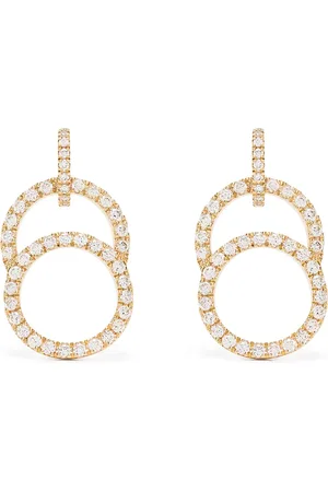 COURBET 18kt recycled yellow CELESTE laboratory-grown diamond pav?? set earrings